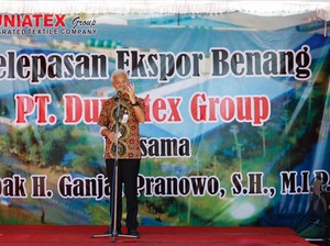 Ganjar Lepas Ekspor Benang Jawa Tengah Senilai Rp 15 M ke India-Brazil