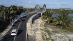 Apik! Ini Potret Jembatan Wiradinata di Pangandaran dari Udara
