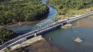 Apik! Ini Potret Jembatan Wiradinata di Pangandaran dari Udara