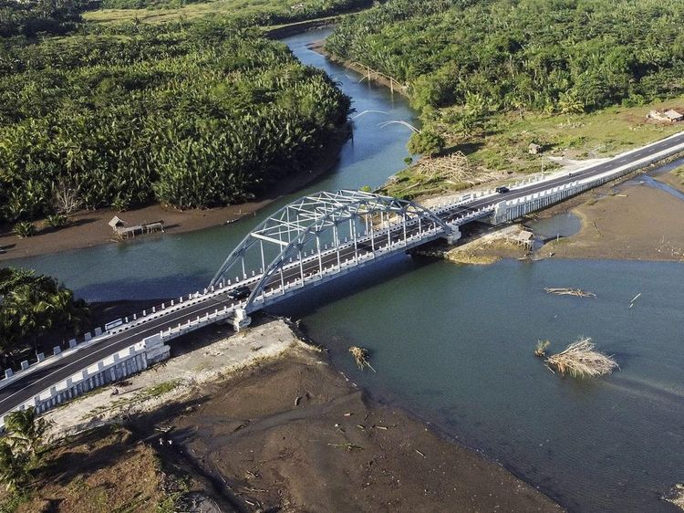Apik! Ini Potret Jembatan Wiradinata di Pangandaran dari Udara