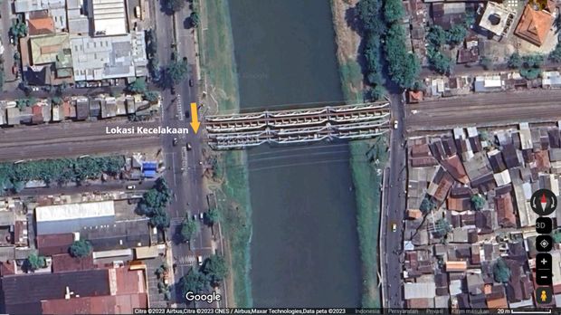 Lokasi Kecelakaan Kereta Brantas Vs Truk di Semarang