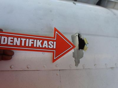 Penampakan Lubang di Pesawat Usai Ditembaki KKB Intan Jaya