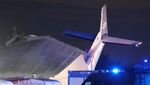 Penampakan Pesawat Cessna yang Tabrak Hanggar di Polandia