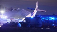 Insiden itu terjadi di lapangan terbang di Chrcynno, Senin (17/7/2023) waktu setempat. 