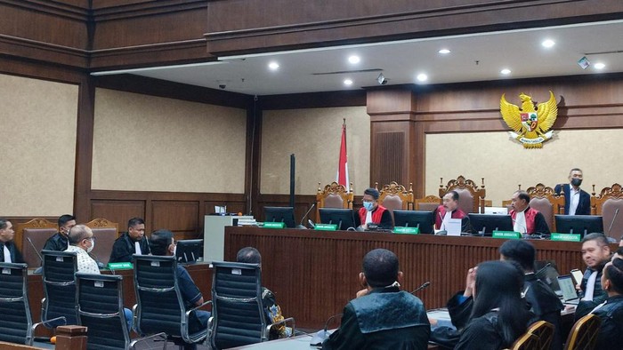 Sidang Johnny G Plate (Wilda-detikcom)
