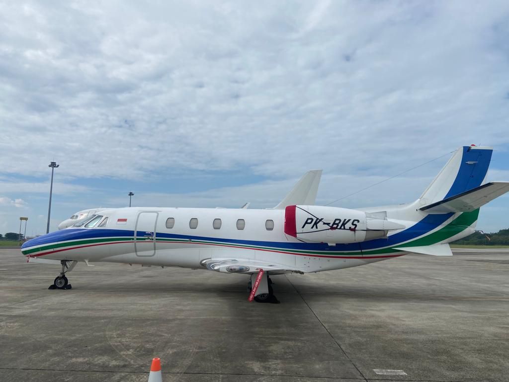 Tim Penyidik Kejagung sita 1 unit pesawat Cessna 560 XL (pemilik PT PAS).  [dok. Humas Kejagung]