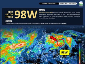 Bibit Siklon Tropis 98W Terpantau, Simak Analisis BMKG dan Dampaknya