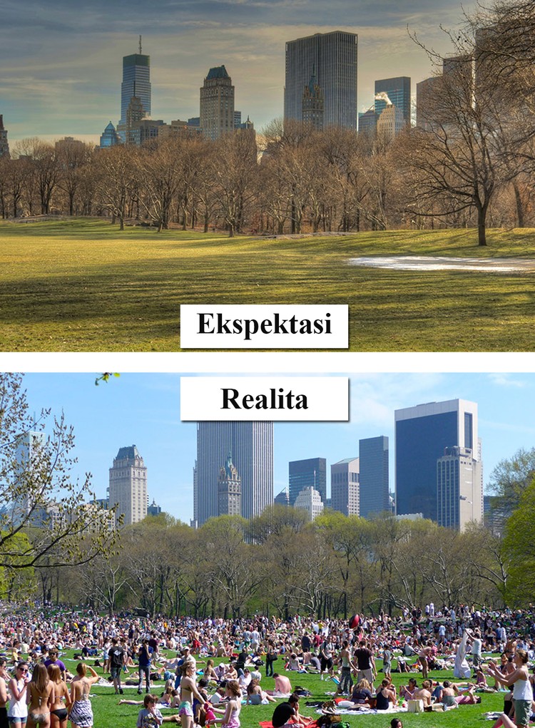 Ekspektasi vs Realita Ketika Traveling, Kirain Sepi Ternyata... Saat akan jalan-jalan bersama dengan keluarga, yang ada dibenak kita pasti tempatnya bakal sepi sesuai dengan foto yang dibagikan orang-orang. Tapi ternyata...