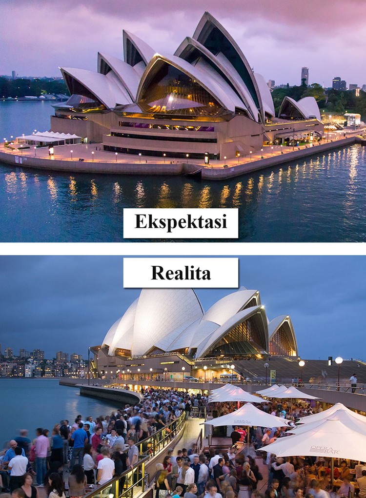 Ekspektasi vs Realita Ketika Traveling, Kirain Sepi Ternyata... Saat akan jalan-jalan bersama dengan keluarga, yang ada dibenak kita pasti tempatnya bakal sepi sesuai dengan foto yang dibagikan orang-orang. Tapi ternyata...