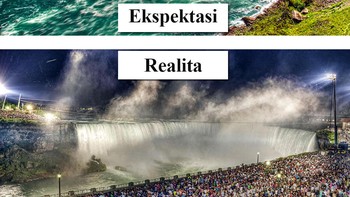 Ekspektasinya bisa mendapatkan foto menakjubkan seperti yang dibagikan orang-orang di media sosial. Tapi saat datang langsung ke Air Terjun Niagara, bukan cuma kita peminatnya. Foto: (Dok. Bored Panda).