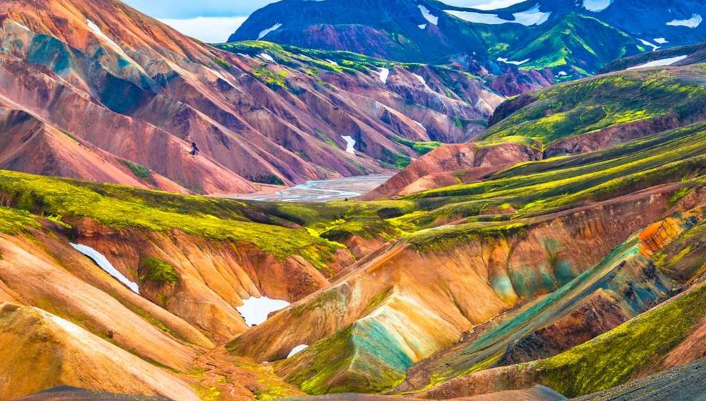 Gunung Pelangi Landmannalaugar, Islandia