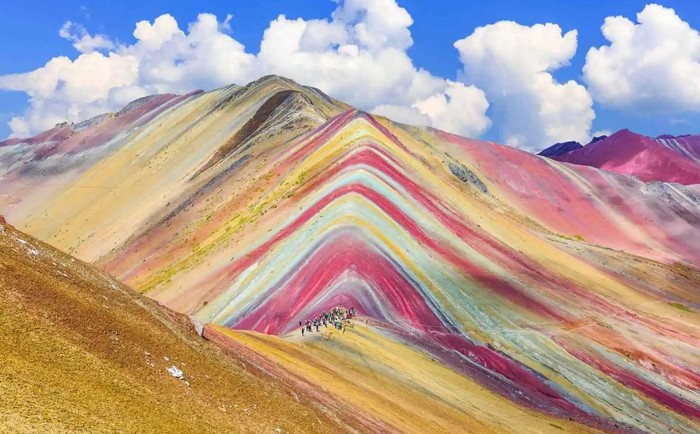 Gunung Pelangi Taman Geologi Landform Zhangye Danxia, China