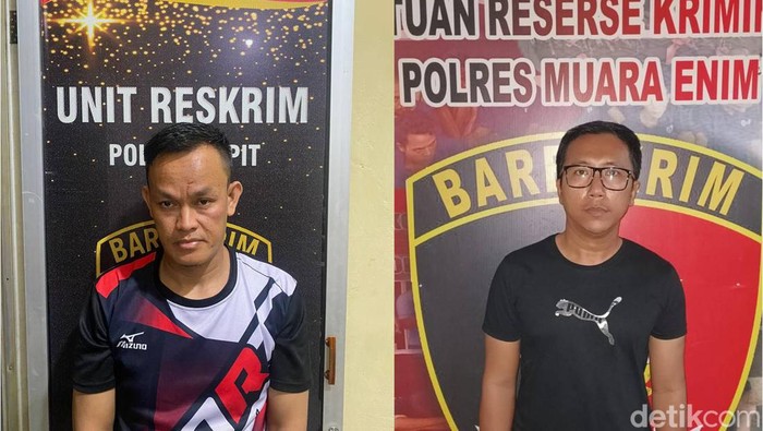 Dua pelaku kasus minta disodomi anak didik di Sumsel.