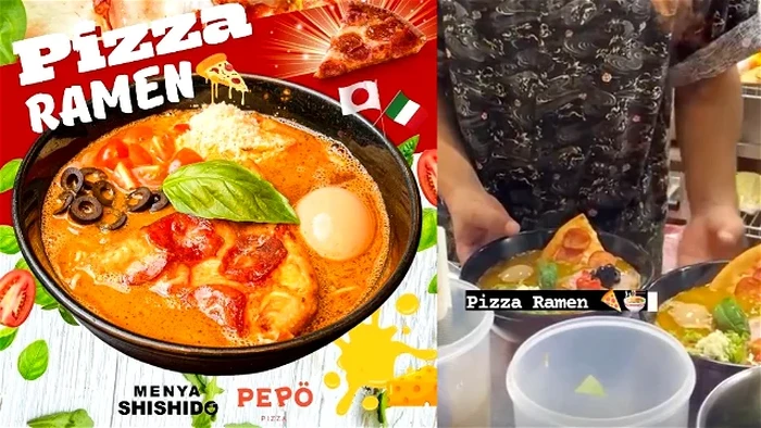 ramen pizza yang unik di Malaysia