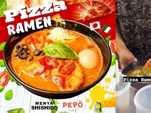 Makin Aneh! Resto Ini Punya Semangkuk Ramen dengan Topping Pizza Pepperoni