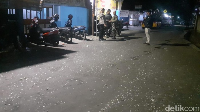 Suasana TKP dugaan perang petasan di Sukabumi