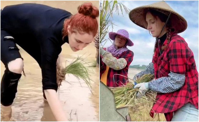 Setelah menikah, Kanon mengajak Menus tinggal di desa di kawasan Guangxi, China. Dia bertekad mendapatkan penghasilan dengan kembali ke kampungnya. Awalnya Kanon sempat khawatir Menus tidak bisa menjalani hidup di desa. Namun ternyata wanita bule itu menikmati kehidupannya sekarang. Foto: Dok. TikTok