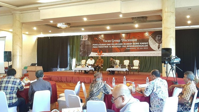 FGD sejarah 16 Agustus peristiwa Rengasdengklok di Indo Alam Sari Karawang, Kamis (20/7/2023).