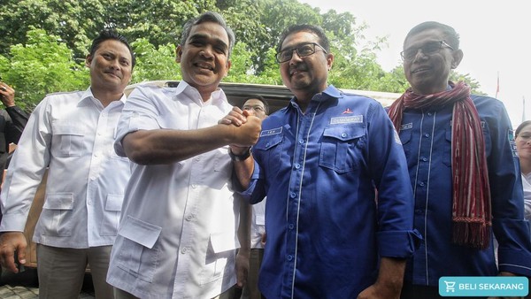 Momen Silaturahmi Kebangsaan PD-Gerindra di Markas Demokrat