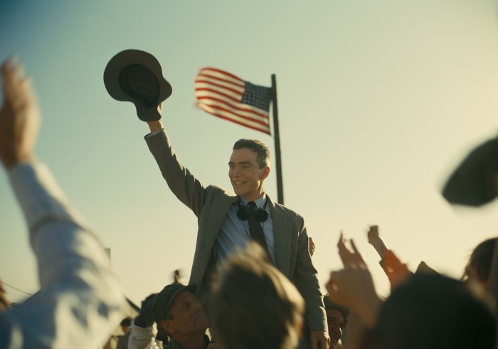 OPPENHEIMER Cillian Murphy is J. Robert Oppenheimer in OPPENHEIMER, written, produced, and directed by Christopher Nolan.