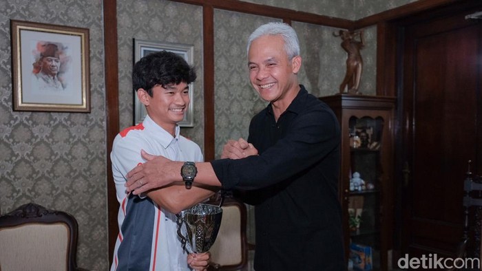 Pertemuan Arbi dan Ganjar di rumah dinas Gubernur Jateng, Semarang, Kamis (20/7/2023).
