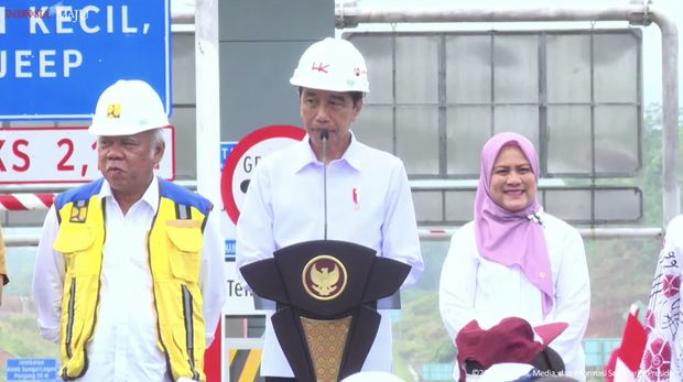 Presiden Jokowi Resmikan Jalan Tol Bengkulu-Taba Penanjung, 20 Juli 2023. (Tangkapan Layar Youtube)