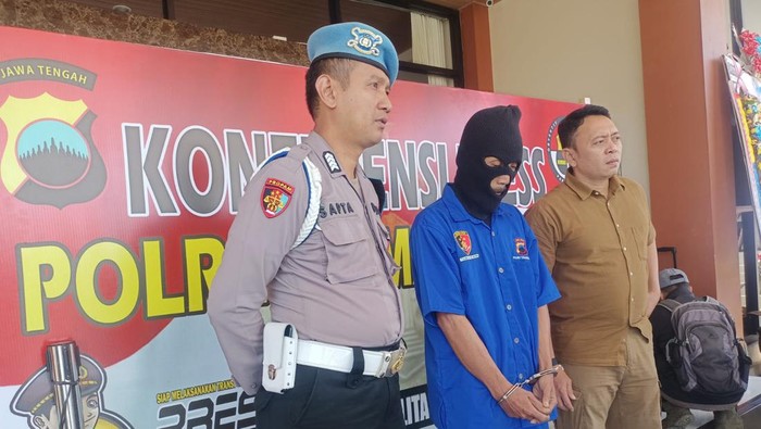 Rilis kasus ayah perkosa anak kandung di Polres Temanggung, Kamis (20/7/2023).