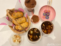 Gemas! Wedang Ronde dan Sekoteng Bentuk Bunga Warna-warni di Sentul