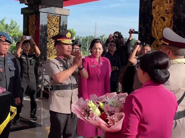 Irjen Panca Putra Simanjuntak saat acara pisah sambut Kapolda Sumut. (Foto: Istimewa)