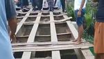 Ngeri! Ini Penampakan Jembatan Darurat di Sergai yang Bikin Warga Tewas