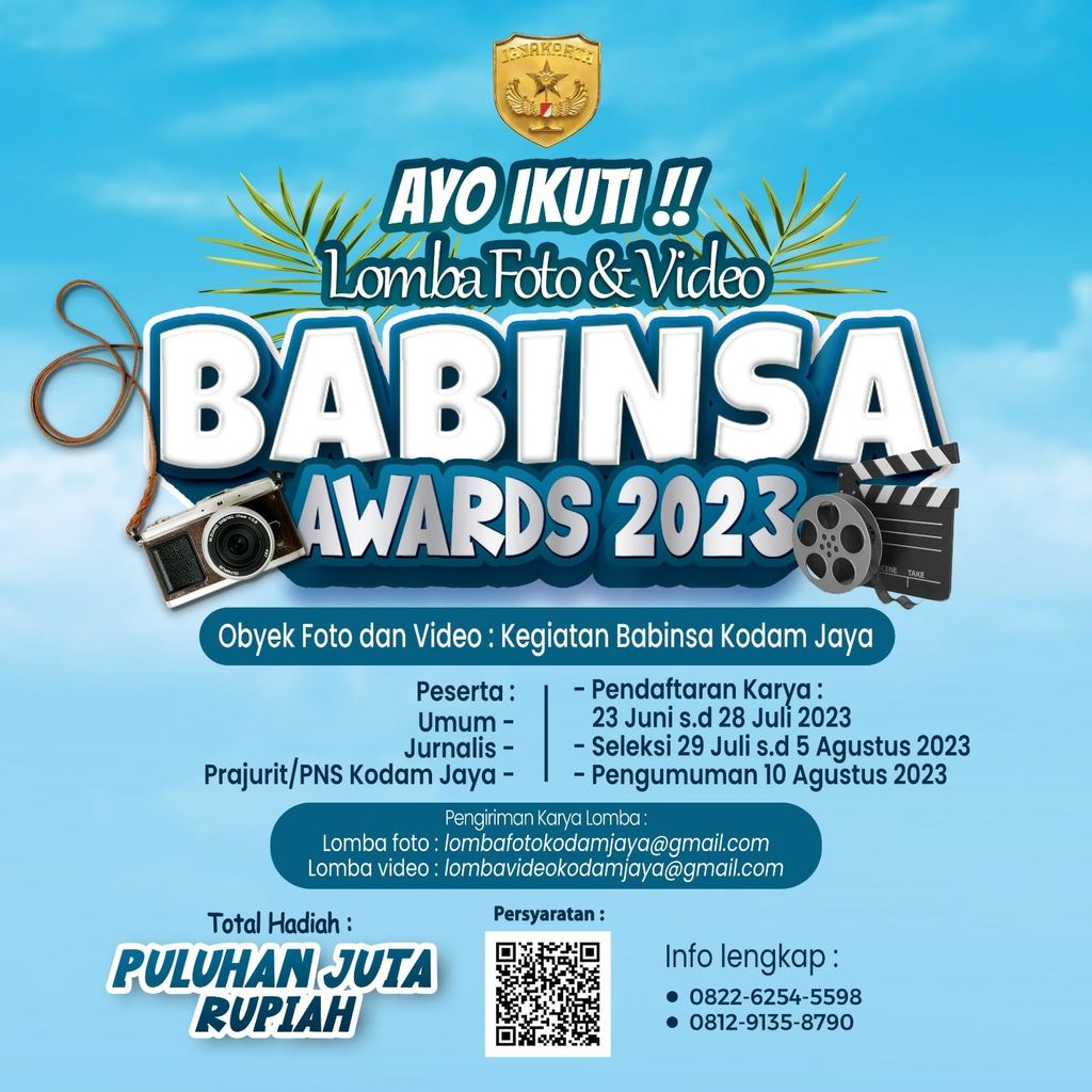 Kodam Jayakarta menggelar Babinsa Awards sebagai apresiasi kepada para babinsa. Dalam Babinsa Awards ini turut diadakan lomba foto dan video. (dok Kodam Jaya)