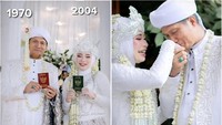 Setelah berunding diputuskan pernikahan Pebri dan Nurhadi digelar 1 Juli 2023. Setelah diupload ke TikTok kisah pernikahan keduanya kemudian viral. (Foto: Dok. TikTok @bybyhhy.)
