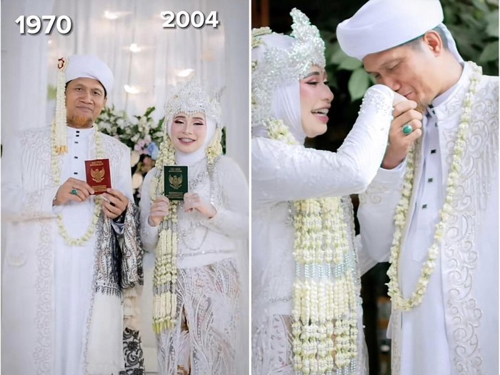 Pasangan beda usia 34 tahun, Pebriyanti Hardiansyah dan Nurhadi mendadak viral di TikTok.