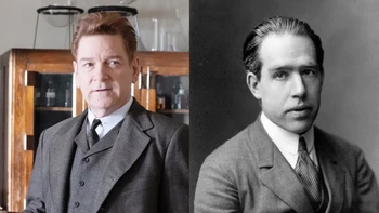 Kenneth Branagh berperan sebagai Niels Bohr, fisikawan berbakat yang memenangkan Hadiah Nobel Fisika tahun 1922 untuk penelitiannya tentang struktur atom dan teori kuantum. Menurut Atomic Heritage Foundation, Bohr adalah konsultan untuk Proyek Manhattan dengan nama Nicholas Baker. Foto: PSugar