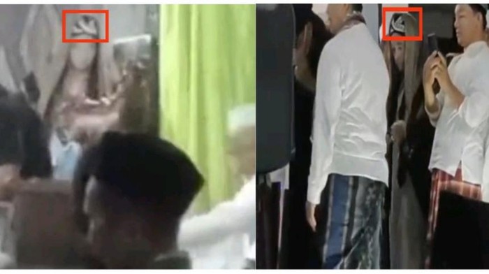 Pria berpeci yang disebut penampakan Nyi Roro Kidul.