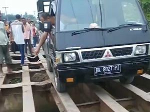 Jembatan di Sergai yang Bikin Warga Tewas Sudah 2 Tahun Rusak