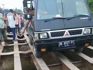 Malang Nasib Pria di Sergai yang Tewas di Jembatan Maut Milik Pemprov