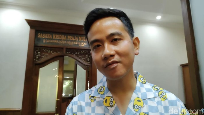 Wali Kota Solo Gibran Rakabuming Raka di Balai Kota Solo, Jumat (21/7/2023).