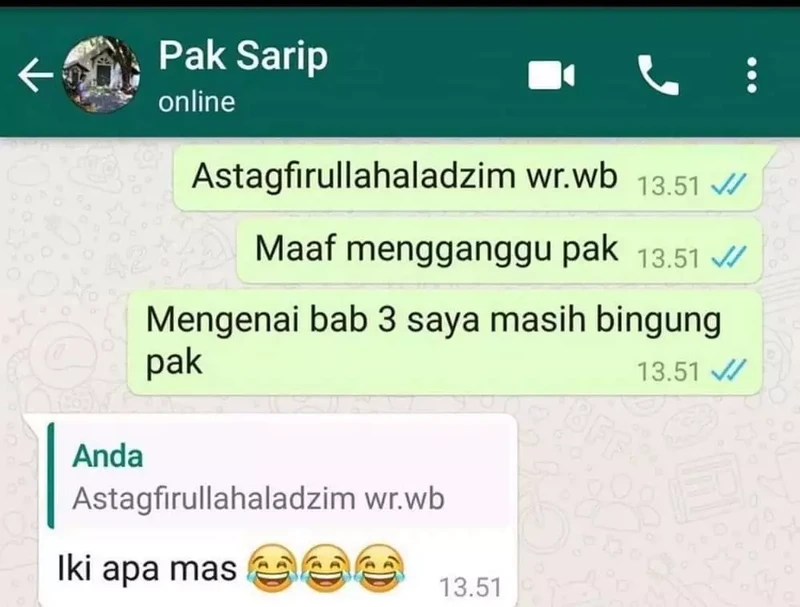 Kadang, karena sudah terlalu bersemangat, chat yang dikirim jadinya typo. Siapa nih yang sering typo?