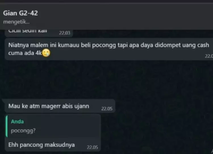 Kadang, karena sudah terlalu bersemangat, chat yang dikirim jadinya typo. Siapa nih yang sering typo?