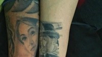 Dari sekian banyak tato di tubuh, Tora Sudiro punya gambar wajah sang istri, Mieke Amalia di tangannya. Foto: Instagram