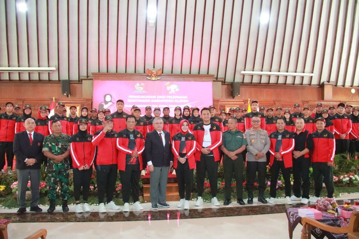 Bupati Klaten Sri Mulyani saat acara di pendopo Kabupaten Klaten