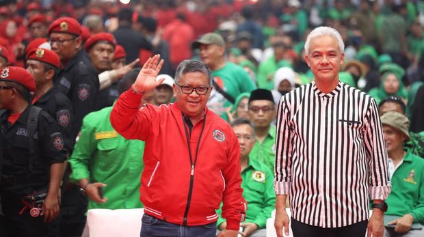 Konsolidasi partai politik pendukung Ganjar Pranowo di GOR Laga Tangkas, Kabupaten Bogor, Jawa Barat, Sabtu (22/7/2023).
