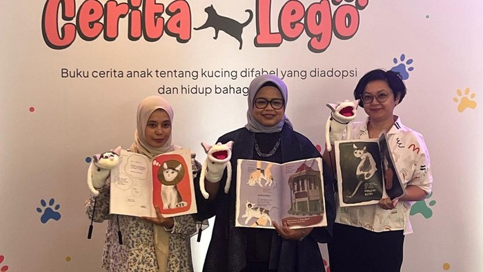 Launching buku tentang kucing berkaki tiga yang dirawat Anies Baswedan dan keluarga (dok. Istimewa)