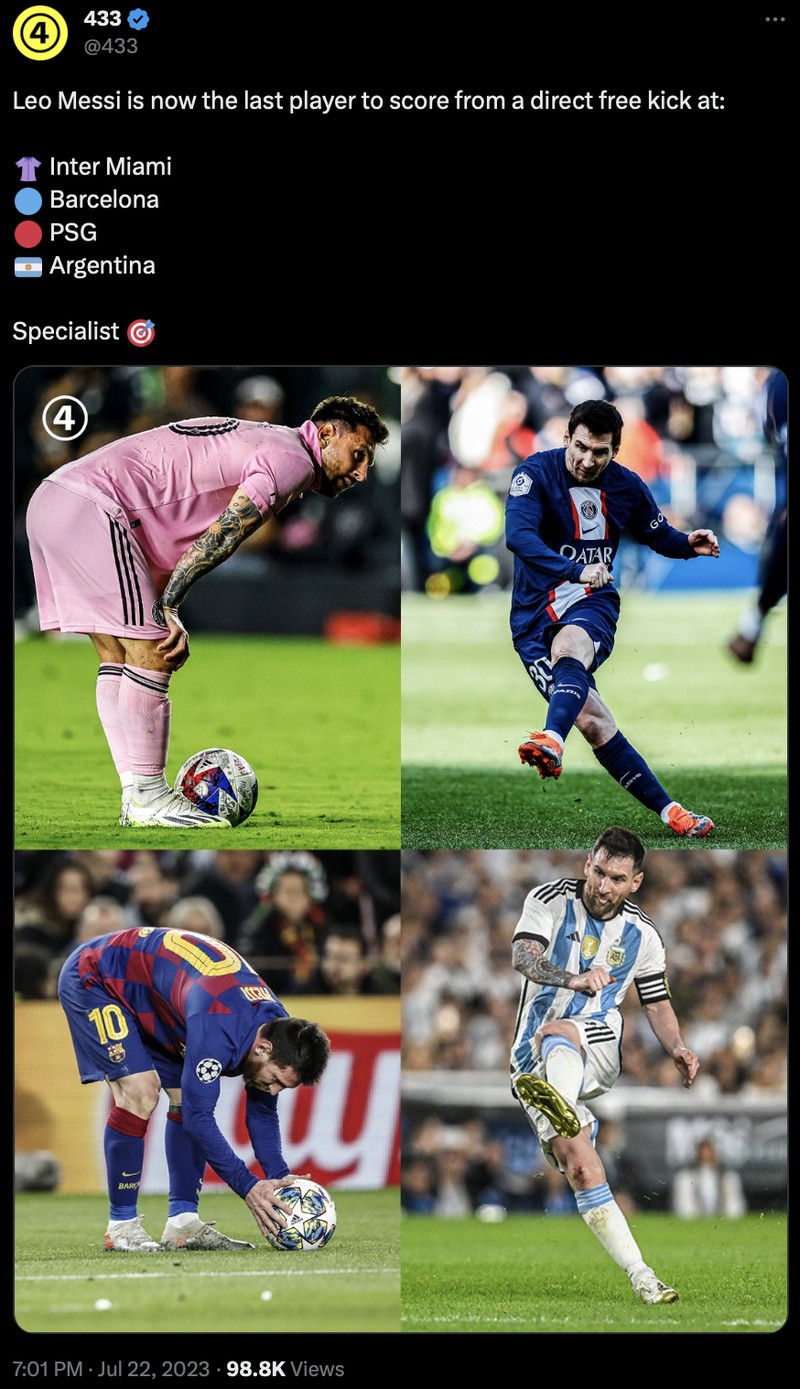 Meme Lionel Messi cetak gol di laga debut