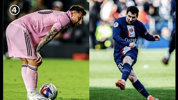 Gol dari semua tim yang dibela Messi dari tendangan bebas. Luar biasa! Foto: Twitter