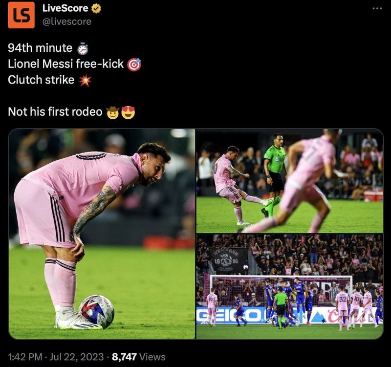 Meme Lionel Messi cetak gol di laga debut