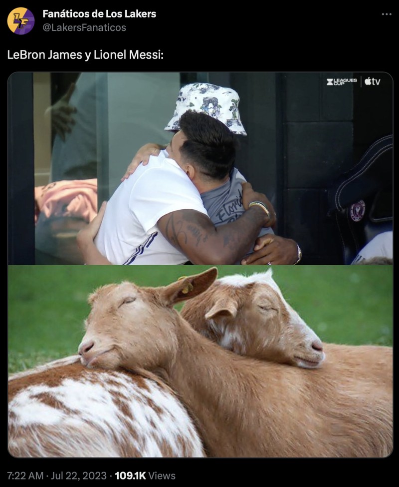 Meme Lionel Messi cetak gol di laga debut