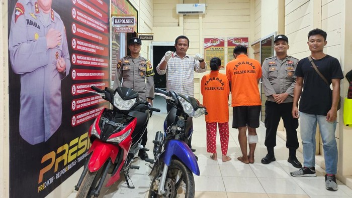 Napi Lapas Solok yang kabur ditangkap polisi bersama rekan wanitanya. (Foto: Istimewa)