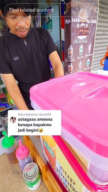 Penjual minuman mirip Atta Halilintar
